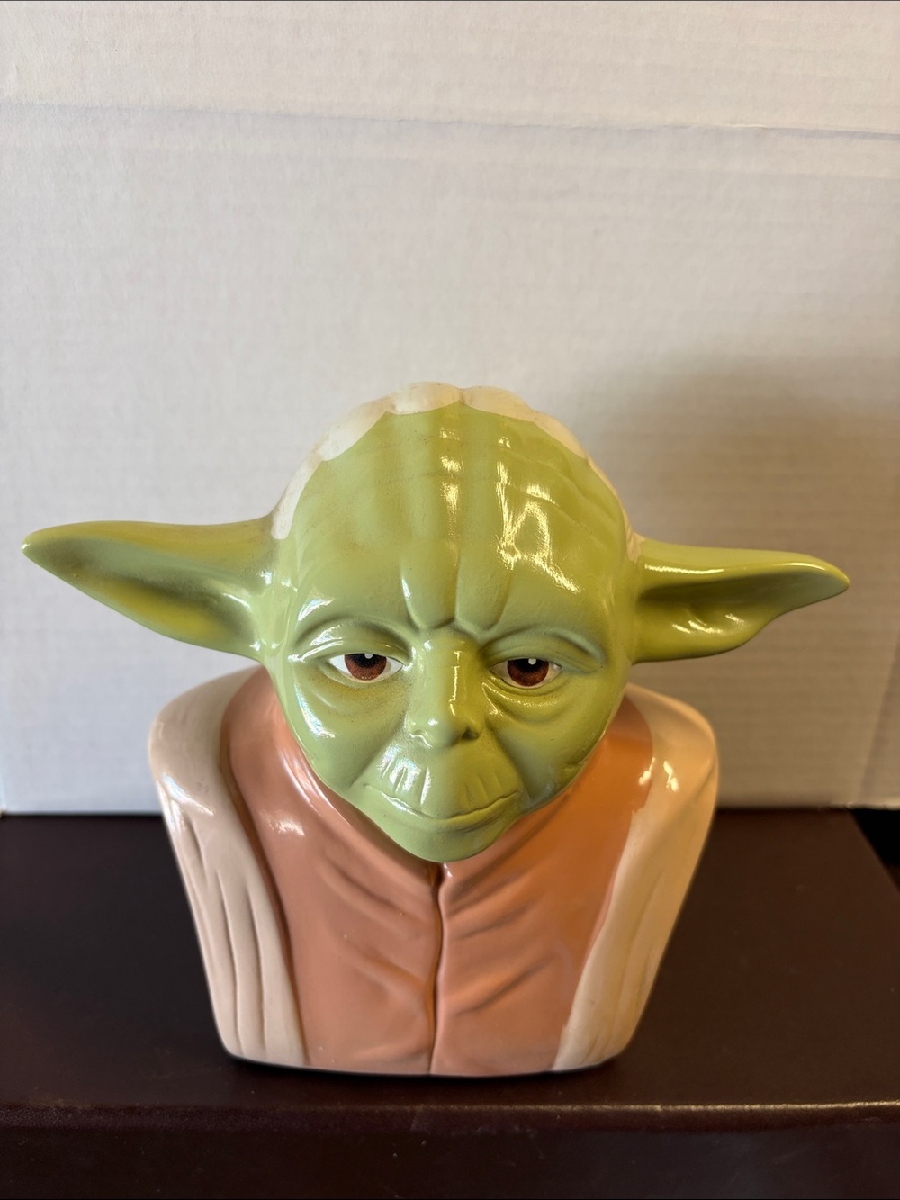 Yoda Ceramic Bust - Green and Tan Star Wars Figurine